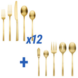 A photo of Beacon Gold Satin 65 Piece Service for 12