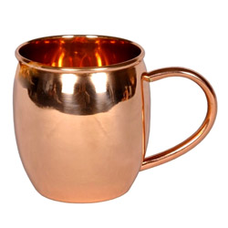 A photo of Barrel Shaped Copper Mug, 16oz