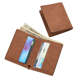 A photo of Leatherette Wallet, Caramel