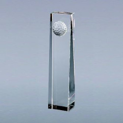 A photo of Optic Glass Golf Ball Obelisk, 7.75in.