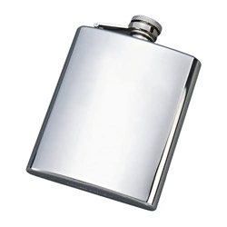 A photo of Flask, 8oz Stainless Steel, Bright Finish