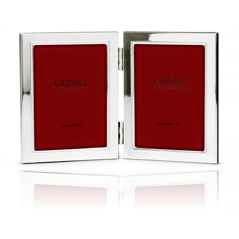 Tiffany Bead Hinged Double 5x7 Frame