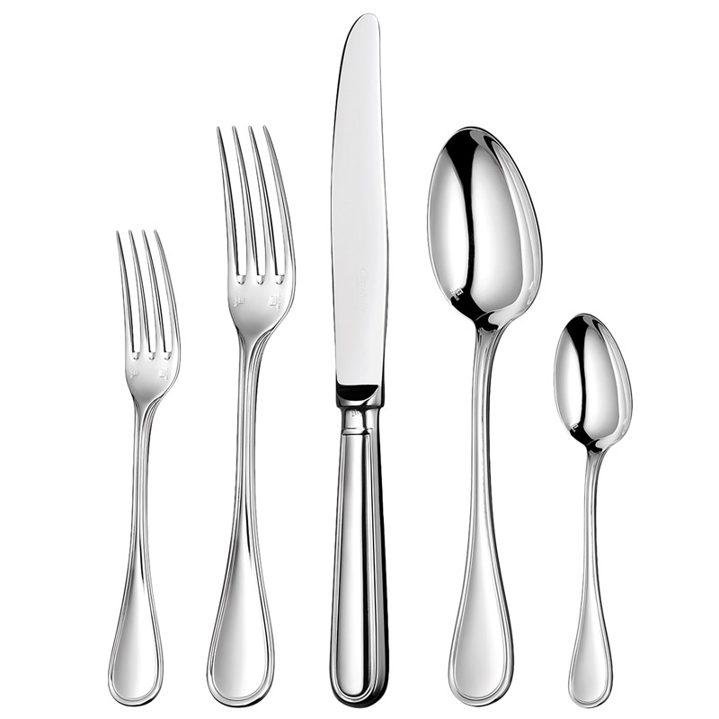 mirror finsihed threaded style flatware set