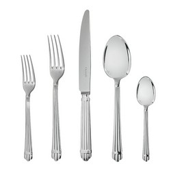 A photo of Christofle Aria Sterling 5pc Place Setting