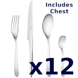 A photo of L' ame De Christofle 48pc Set for 12 with Chest