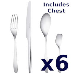 L' ame De Christofle 24pc Service for 6 with Chest