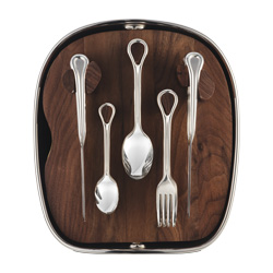 Carrousel Silver Plate 24-piece Cutlery Set w/Storage Shell