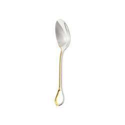 Carrousel Silver Plate & Gold Accents Dessert Spoon