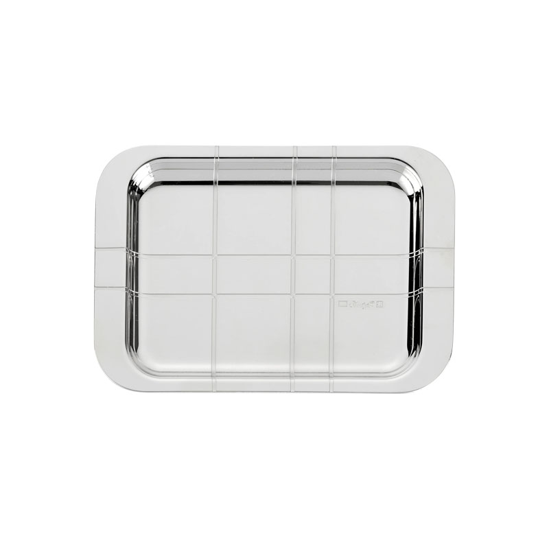 Graphik Silver Plated Business Card Tray - 4 x 6 in