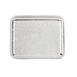 Graffiti Silver-Plated Rectangular Tray - 8 x 6 in