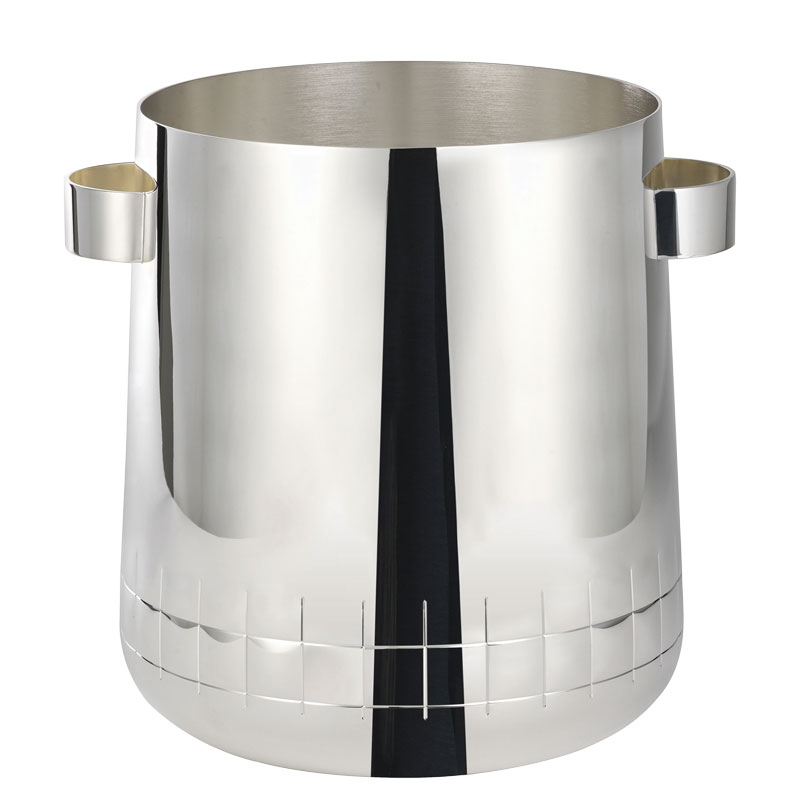 Graphik Silver Plated Champagne Cooler
