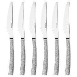 Astree Cisele Dessert Knife, Solid Handle, Set of 6
