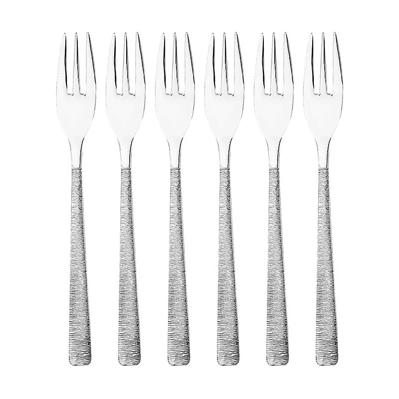 Astree Cisele Fish Fork, 7-3/8", Set of 6