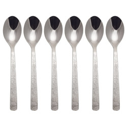 Astree Cisele Dessert Spoon, 7-5/16", Set of 6