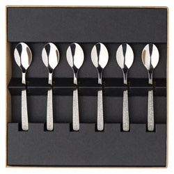 Astree Cisele Moka Spoon, 4-3/8", Set of 6