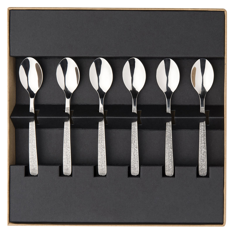 Astree Cisele Moka Spoon, 4-3/8", Set of 6