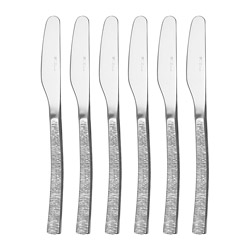 Astree Cisele Butter Knife, Solid Handle, 7-5/8", Set of 6