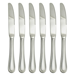 Confidence Mirror Table Knife, Solid Handle, Set of 6