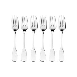 A photo of Lutece Mirror Pastry Fork, Set of 6