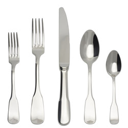 A photo of Lutece Mirror 5pc Place Setting