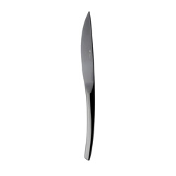 XY Black Table Knife, Solid Handle