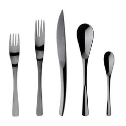 A photo of XY Black 5pc Place Setting
