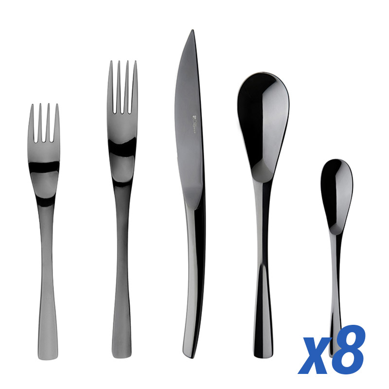 XY Black 40pc Service for 8