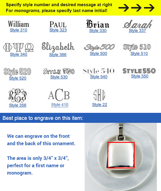 Image of engravable area on piece