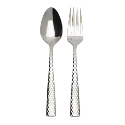 A photo of Lucca Faceted 2 Piece Serving Set, With Stamp