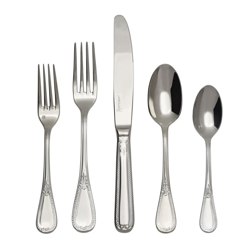 Savoy 5pc Place Setting, Mixed Stamping