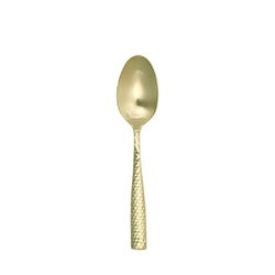 Lucca Faceted Gold Dessert/Soup Spoon, With Stamp