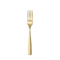 Lucca Faceted Gold Salad/Dessert Fork, With Stamp