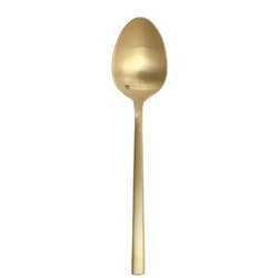 Arezzo Brushed Gold Dessert Spoon with Stamp