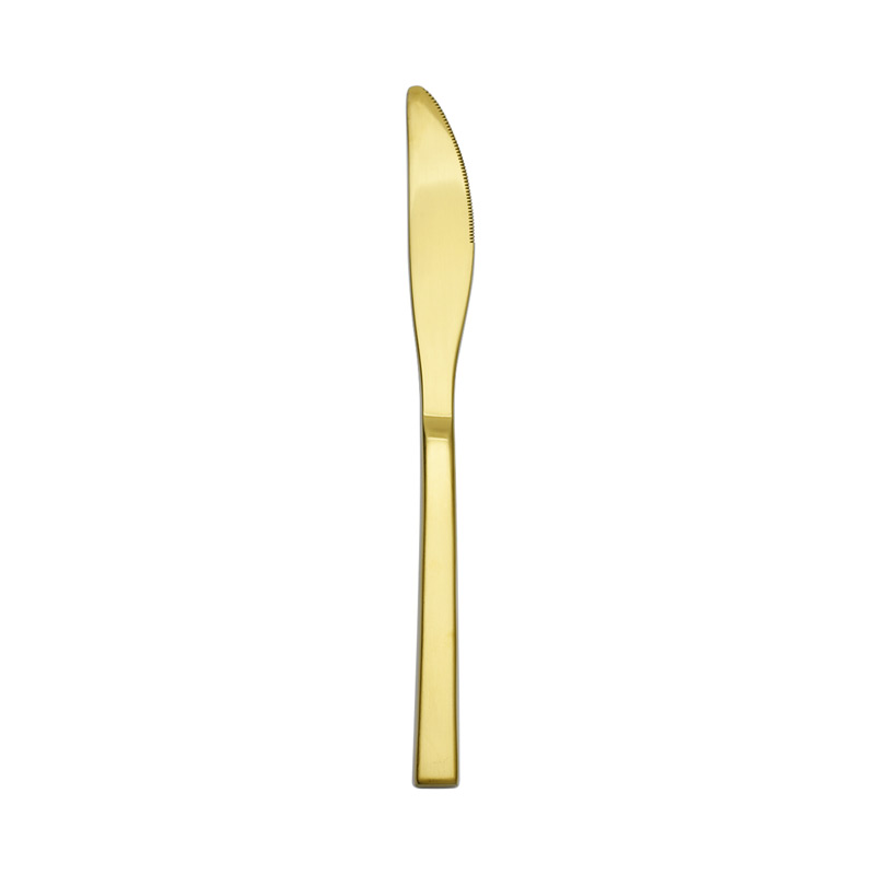 Arezzo Brushed Gold Dessert Knife