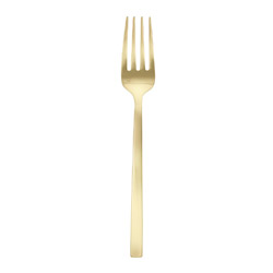 A photo of Arezzo Brushed Gold Serving Fork with Stamp