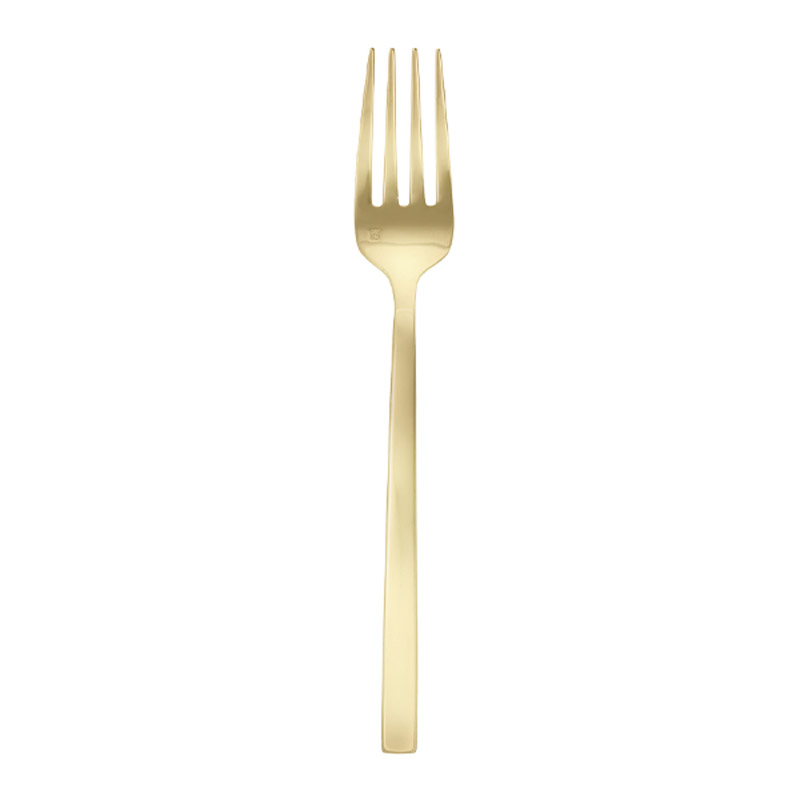 Arezzo Brushed Gold Serving Fork with Stamp