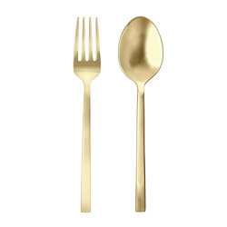 A photo of Arezzo Brushed Gold 2 Piece Serving Set