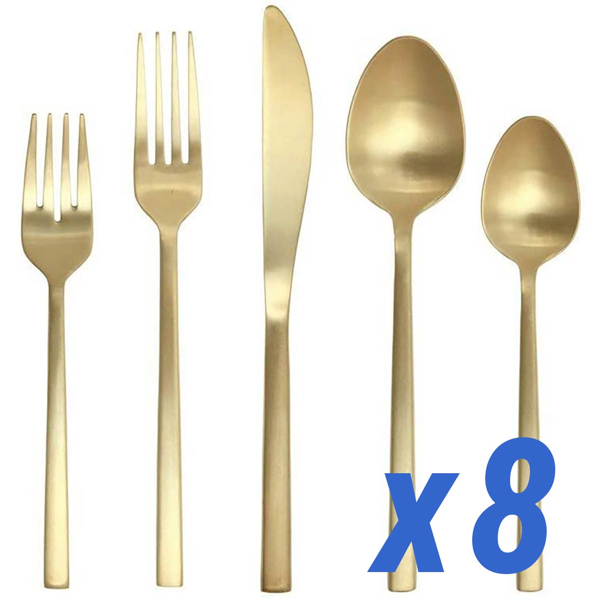 Arezzo Brushed Gold 40pc Service for 8