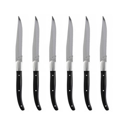 Provencal Black Steak Knives, Set of 6