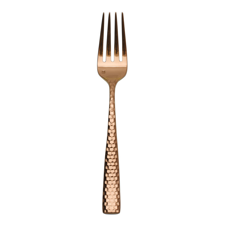 Lucca Faceted Rose Gold Serving Fork, With Stamp