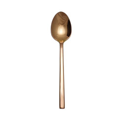 A photo of Arezzo Rose Gold Dessert Spoon with Stamp