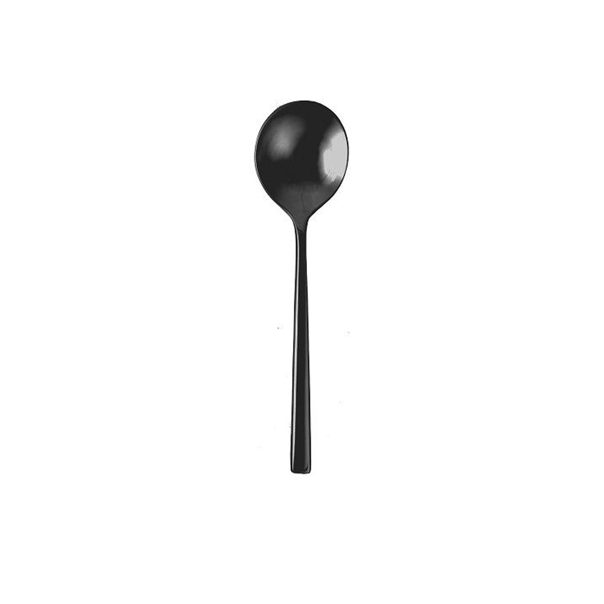 Arezzo Brushed Black Bouillon Spoon