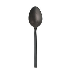 A photo of Arezzo Brushed Black Serving Spoon, With Stamp