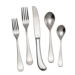 A photo of Mariposa  Brushed 5pc Place Setting, With Stamp