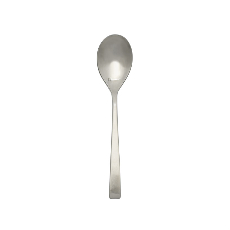 Spada Brushed Dessert/Oval Soup Spoon, With Stamp