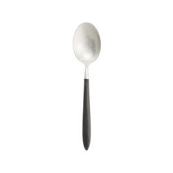 Velo Black & Brushed Dessert Spoon