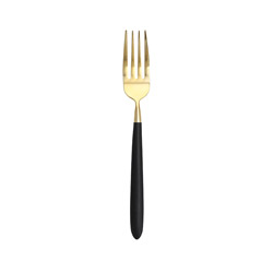 Velo Black & Gold Dessert Fork