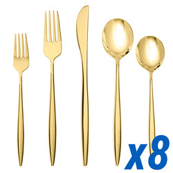 A photo of Constantin Brushed Gold 40 Piece Service for 8