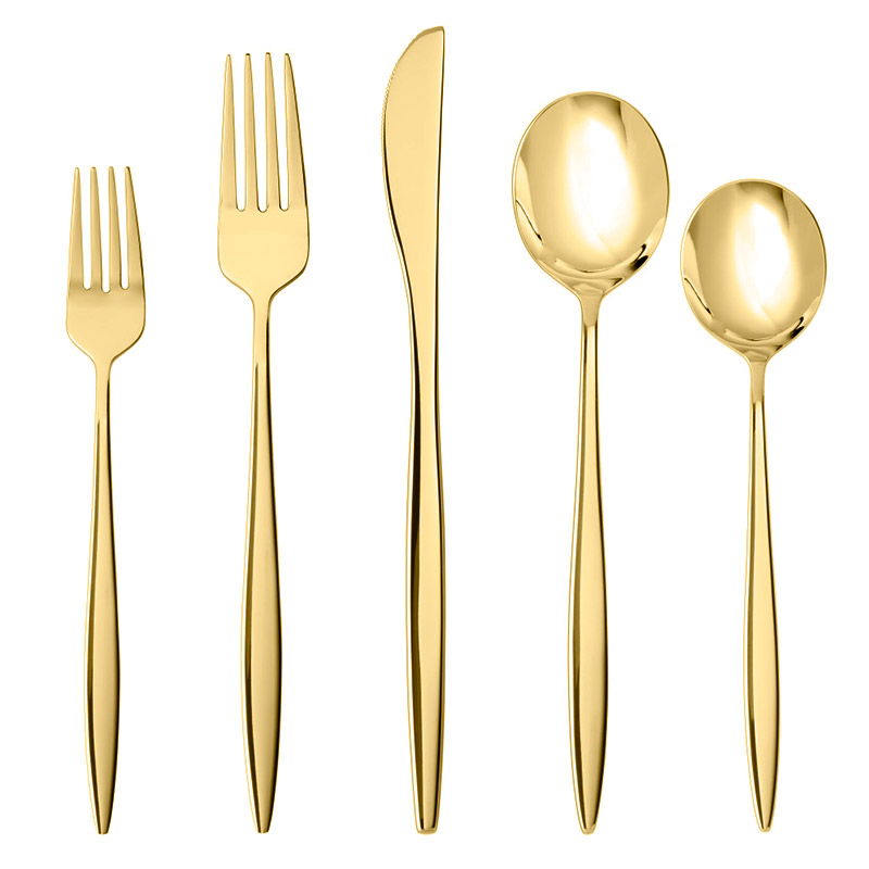 Constantin Brushed Gold 5 Piece Place Setting