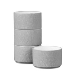 A photo of Colortex Stone Grey Mini Bowl Set of 4, Stax